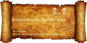 Konstantin Valéria névjegykártya